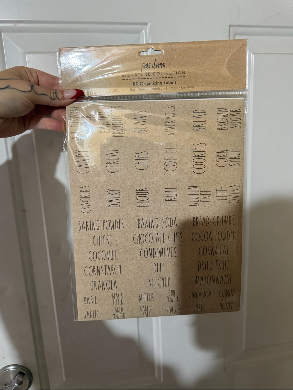 Rae Dunn Kraft-Style Pantry Label Sheets with Black Script